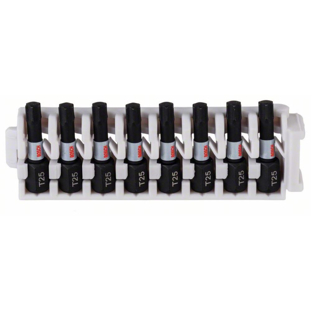 Bosch Accessories 2608522381 2608522381 Schrauberbit-Set Impact Control, 8-teilig, Mit T25, 25 Mm 2