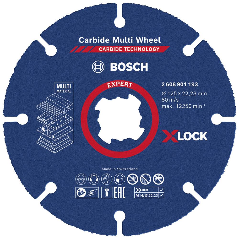 Bosch Expert X Lock Carbide Multi Cutting Disc 125mm Pack of 1