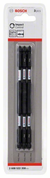 Bosch Impact Double Ended Phillips Screwdriver Bit PH2 150mm Pack of 3