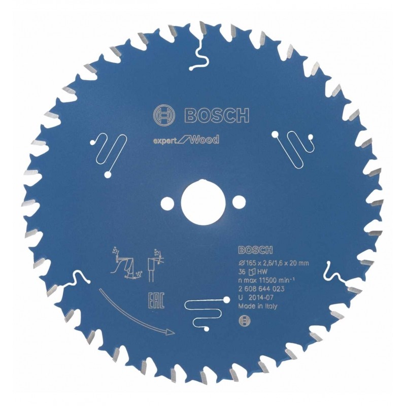 Bosch Expert Wood Cutting Saw Blade 165mm 36T 20mm