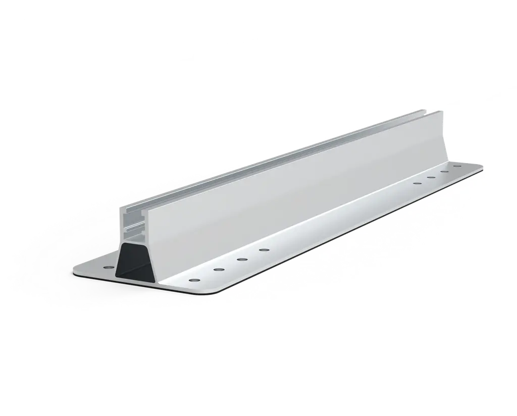 PLAQUE POUR TOIT TRAPÉZOÏDALE SURÉLEVÉE AVEC EPDM 40CM ALU
