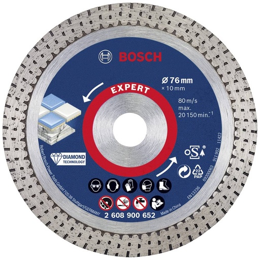 [2608900652] Bosch Expert Hard Ceramic Diamond Cutting Disc for Mini Grinders 76mm 76mm 1.5mm 10mm