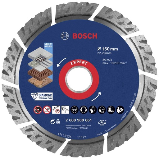[2608900661] Bosch Expert Multi Material Diamond Cutting Disc 150mm 2.4mm 22mm