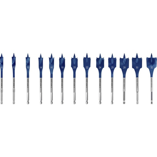[2608900336] Bosch Expert 13 Piece Self Cut Speed Flat Spade Drill Bit Set