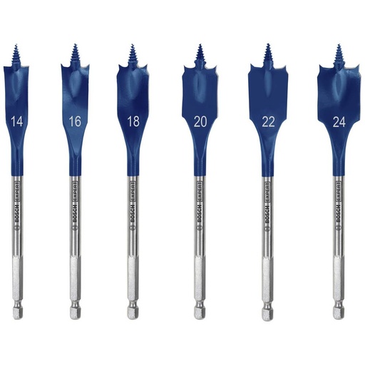 [2608900332] Bosch Expert 6 Piece Self Cut Speed Flat Spade Drill Bit Set