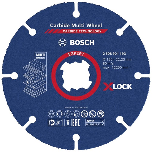 [2608901193] Bosch Expert X Lock Carbide Multi Cutting Disc 125mm Pack of 1