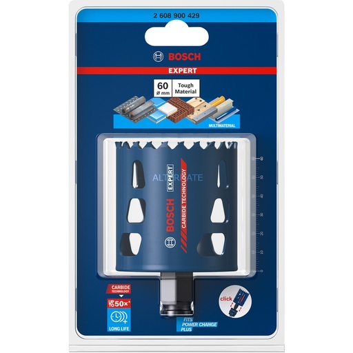 [2608900429] Bosch Expert Power Change Endurance Heavy Duty Carbide Holesaw 60mm