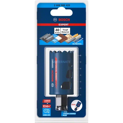 [2608900425] Bosch Expert Power Change Endurance Heavy Duty Carbide Holesaw 40mm