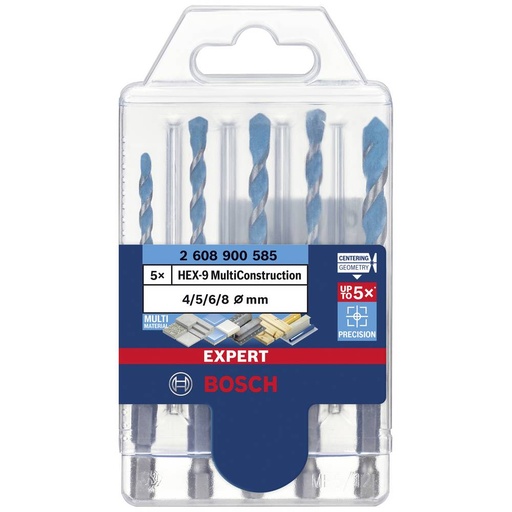 [2608900586] Bosch Expert 5 Piece Expert HEX-9 Multi Construction Drill Bit Set