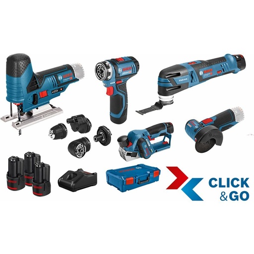 [4059952570044] Bosch 0615A0017D 5tlg. 12V:2xGBA+GBA+GAL+XL-Boxx (0615A0017D)